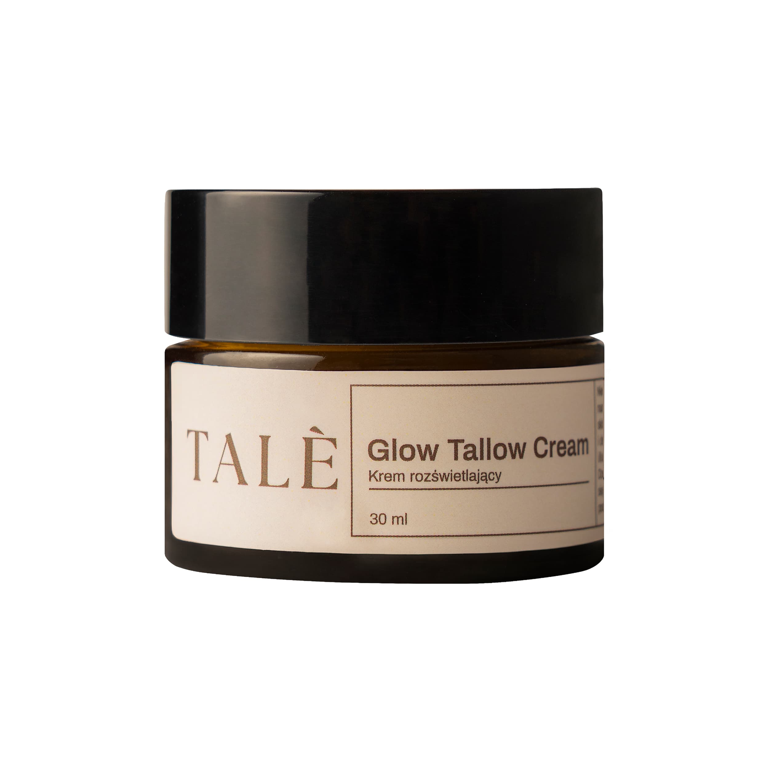 Słoik kremu TALÈ Glow Tallow Cream 30 ml z ciemnego szkła