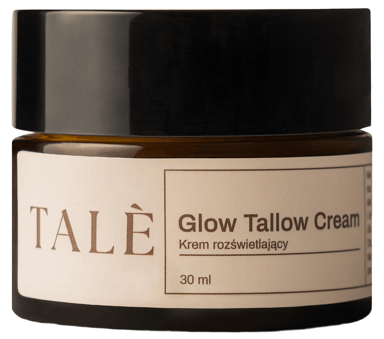 Słoik kremu TALÈ Glow Tallow Cream 30 ml, krem rozświetlający