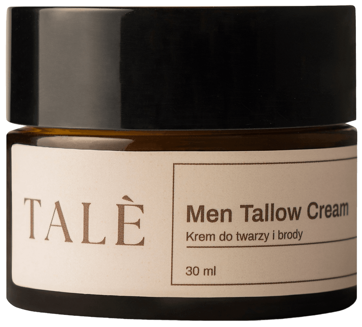 Zbliżenie słoika kremu TALÈ Men Tallow Cream 30 ml z widoczną etykietą